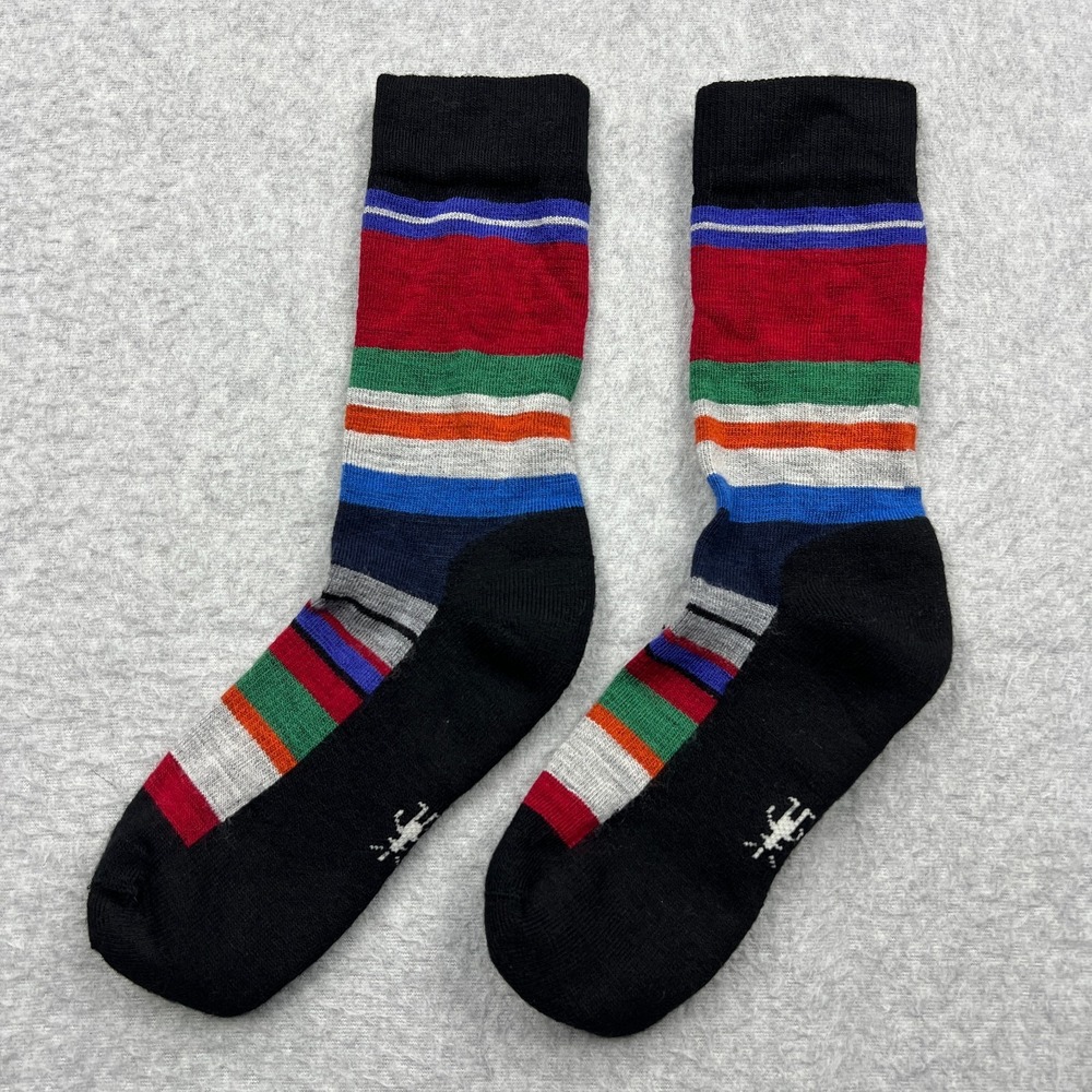 Smartwool Everyday Crew Socks Striped Merino Wool Hiking Ski Trail Knit Stretch